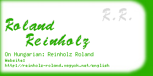 roland reinholz business card